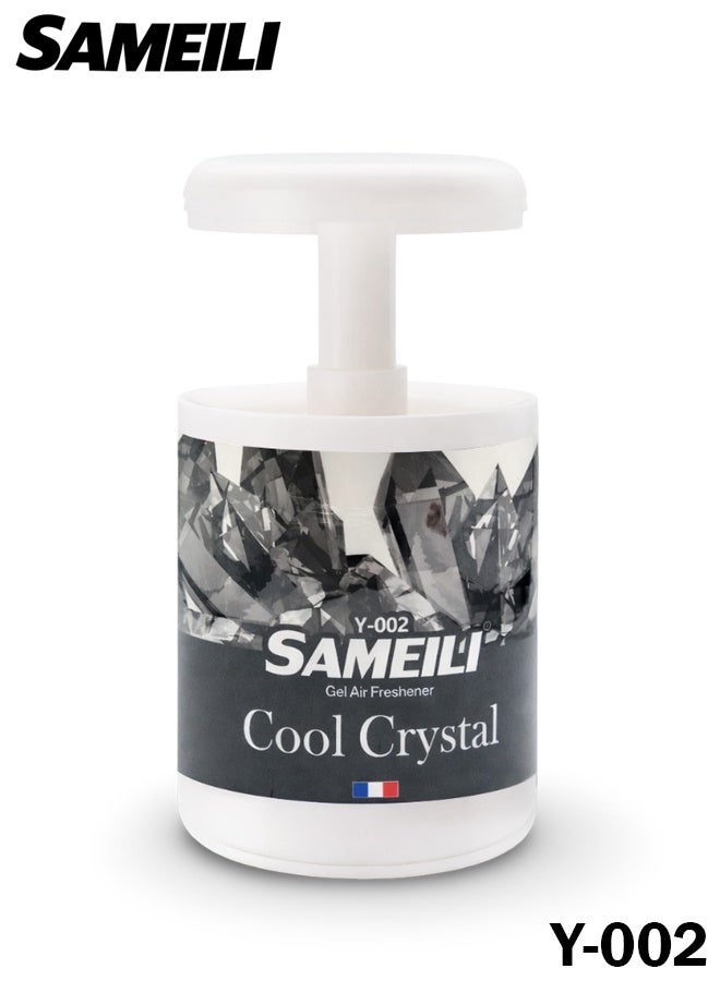 ساميلي معطر جو جل SAMEILI Cool Crystal Y-002 - معطر جل قابل للتعديل بنظام السحب، يوفر تحكماً طويل الأمد في الروائح الكريهة للسيارة (لوحة القيادة، حامل الأكواب)، المنزل، والمكتب. - Image 1
